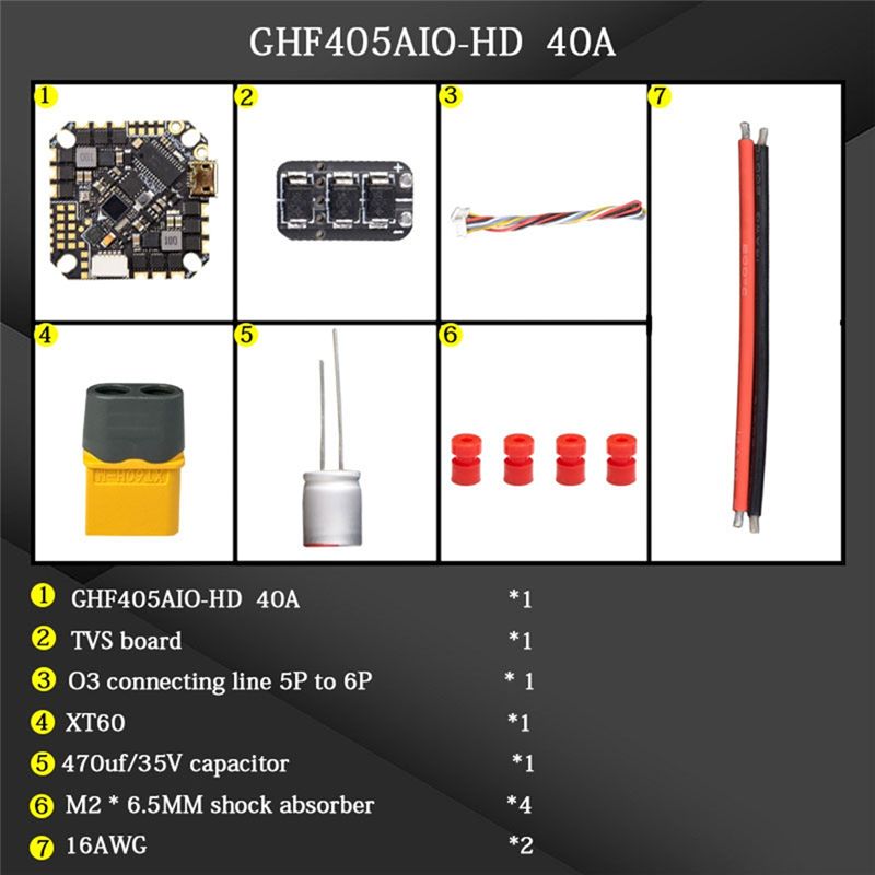 Drone With Rc 2 - ABTI-GHF405AIO-HD 40A AIO Плата управления полетом