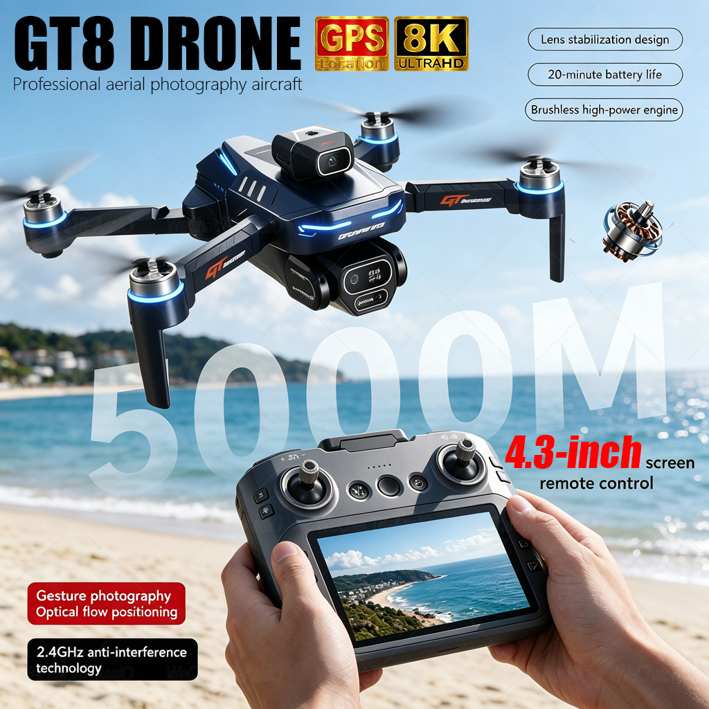 Drone Ae Rc - НОВЫЙ Дрон GT8 HD RC с
