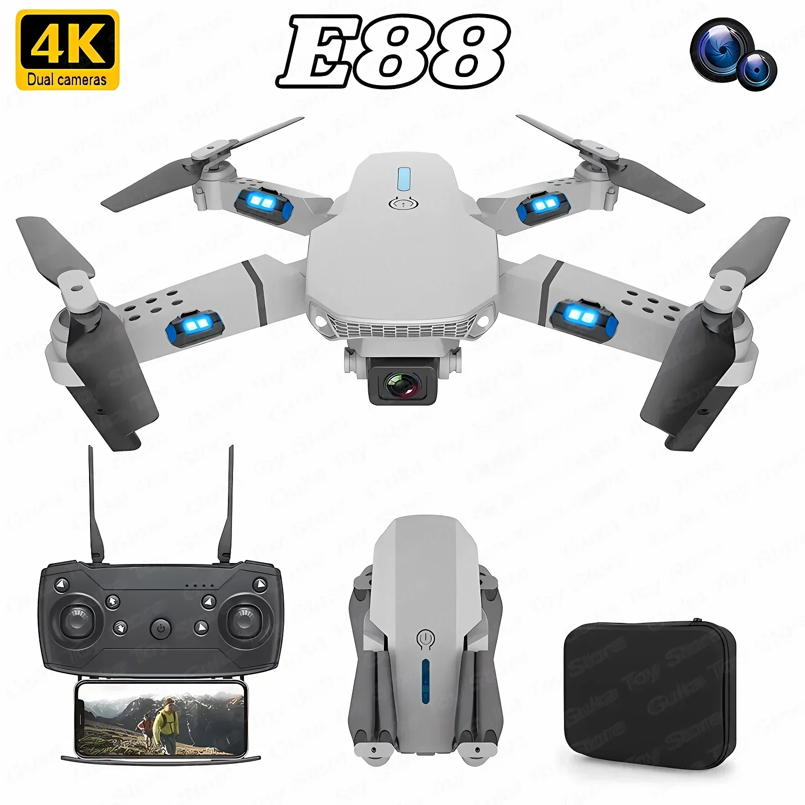 Drone Ae Rc - E88 Pro WIFI FPV Дрон Широкоугольный