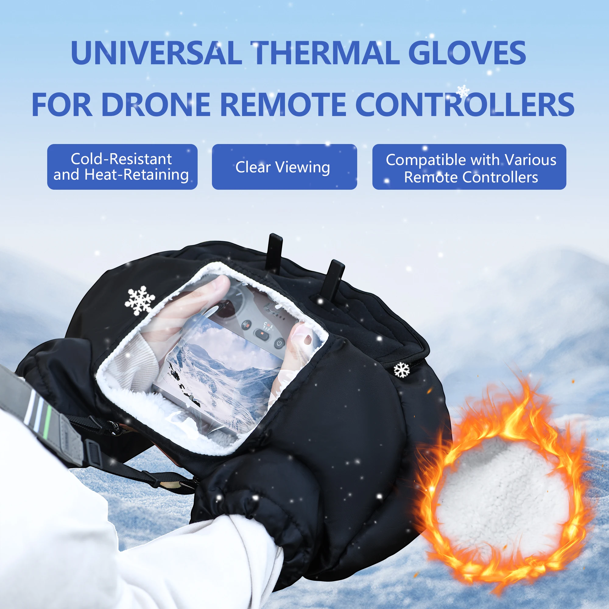 Drone Udi Rc - Зимние теплые перчатки для пилотов дронов,
